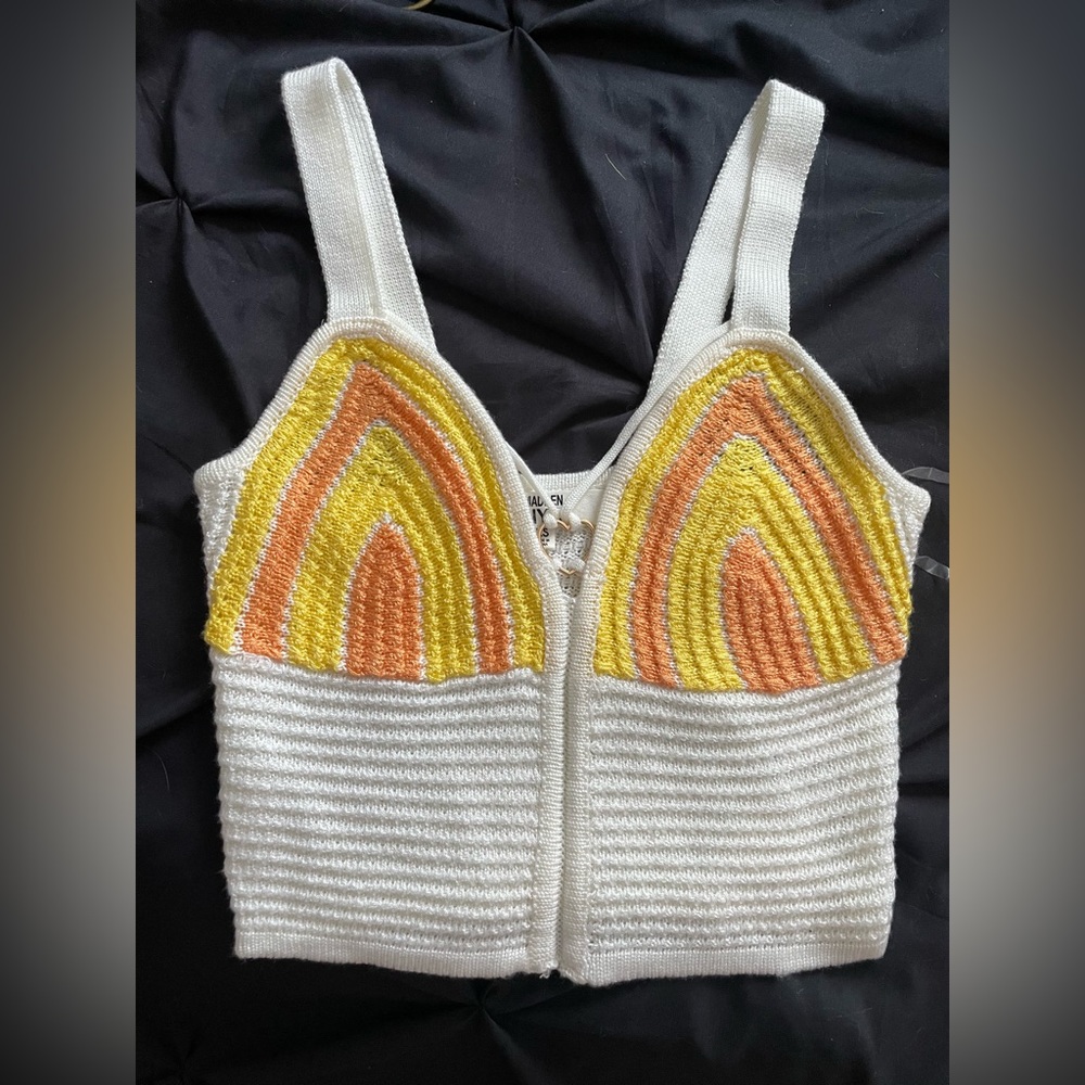Madden NYC Crochet Tank Top with Heart